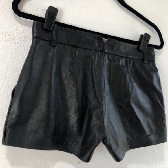 Bcbg Maxazria Bruna Patch Pocket Leather Shorts - Picture 5 of 12